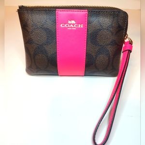 Coach wallet corner zip wristlet